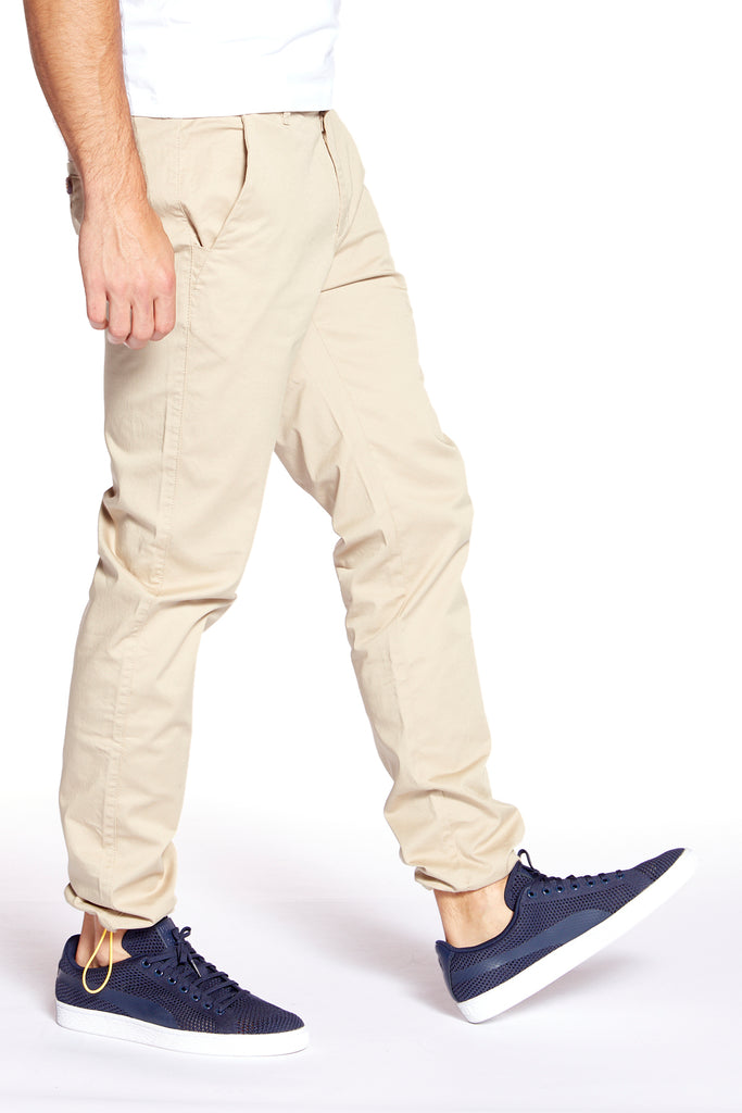 ELTON -  Slim Fit Chinos (Convertible Joggers) - Tan - DENIM SOCIETY™