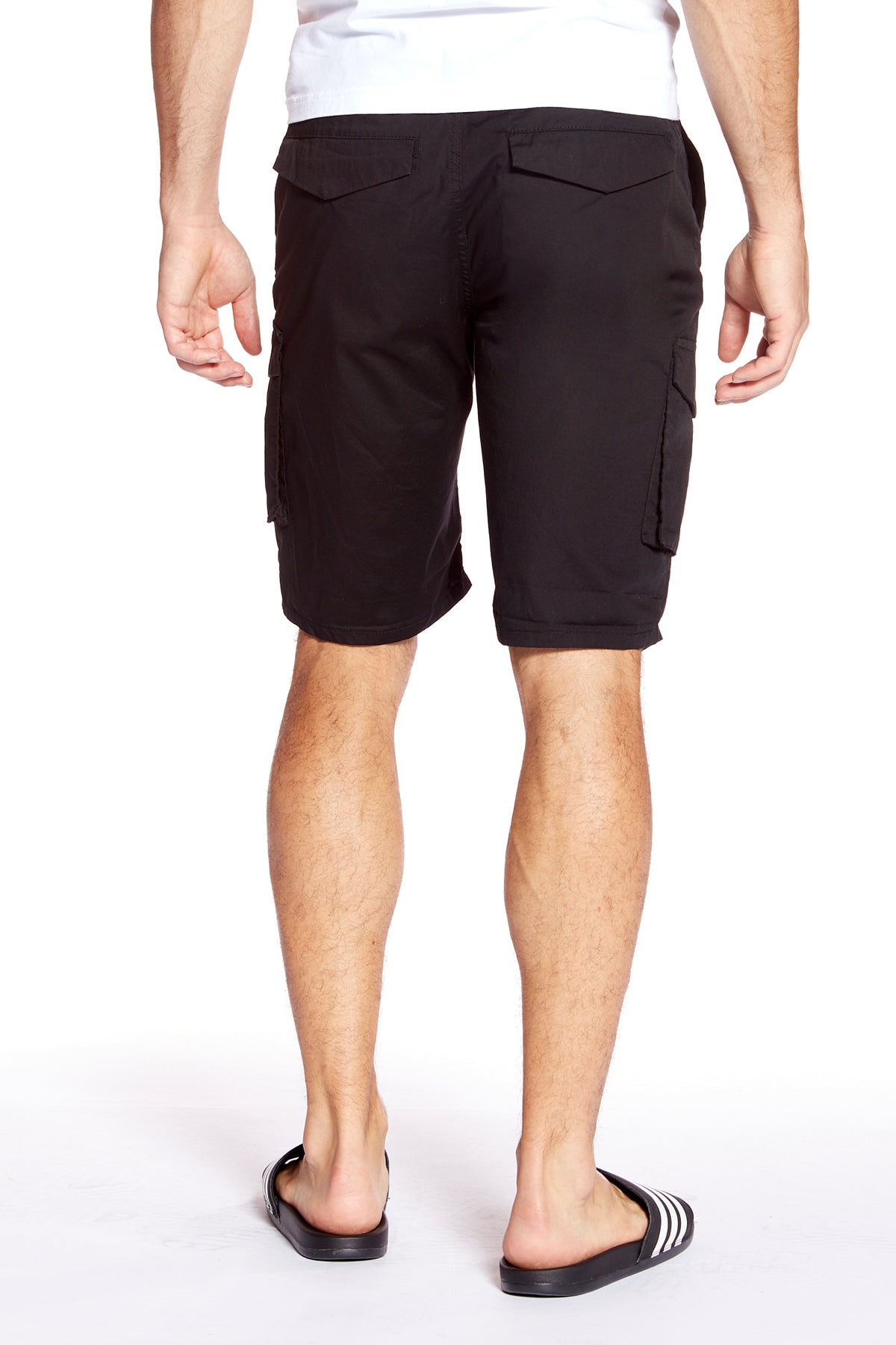 PRESLEY - Zip Front Cargo Shorts - Black - DENIM SOCIETY™