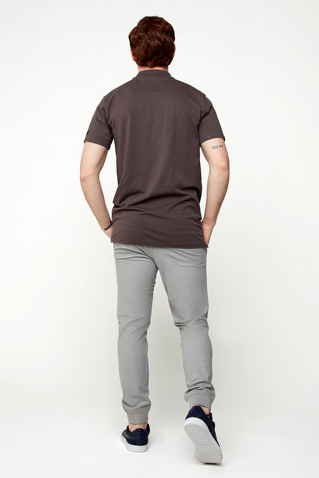 AXEL - Pull-On Jogger with Elasticized Waist & Cuffs - Light Grey - DENIM SOCIETY™