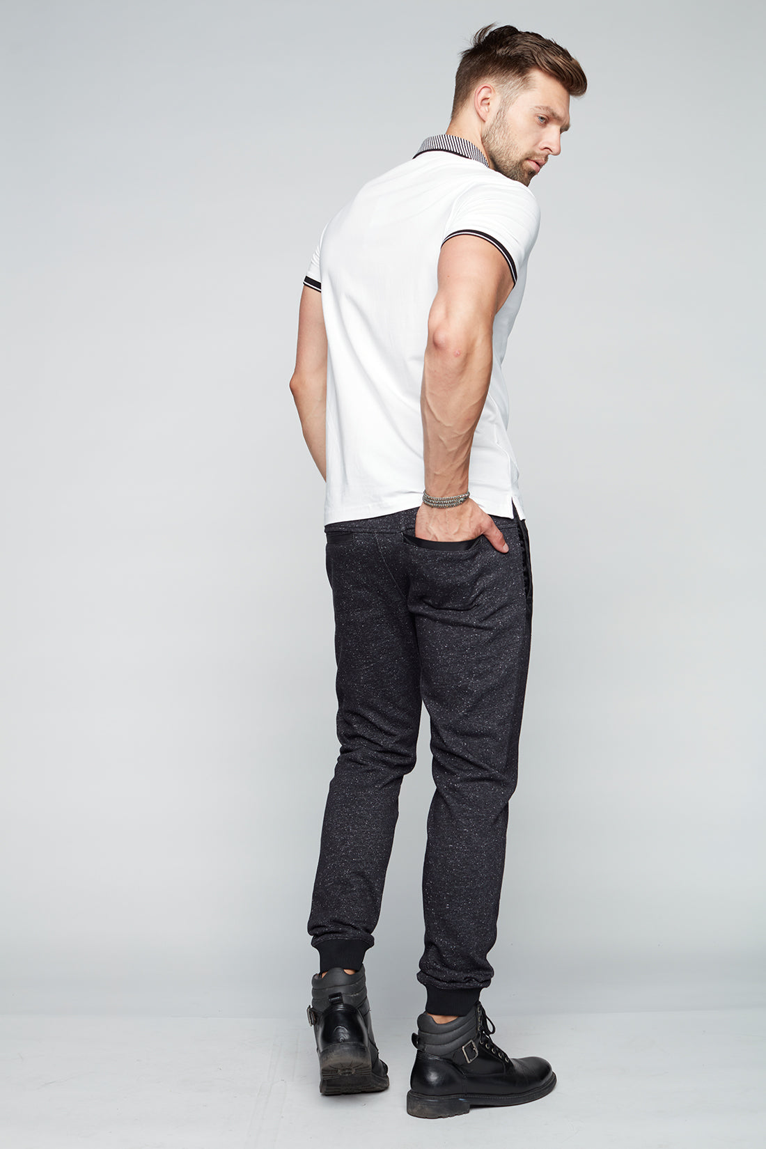 AXEL - Pull-On French Terry Jogger - Black - DENIM SOCIETY™