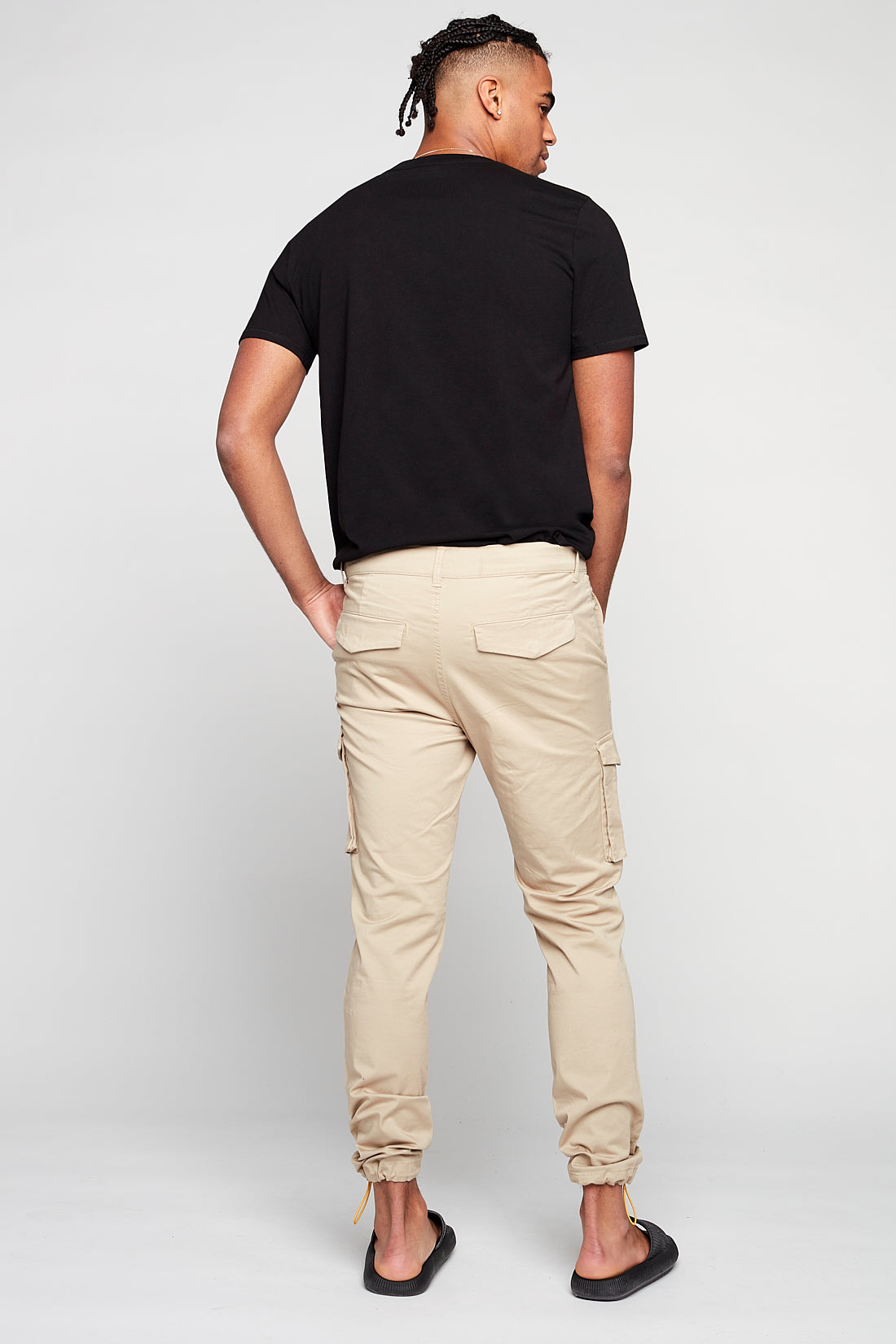 DEAN -  Slim Fit Cargo Chinos (Convertible Joggers) - Tan s-l-a-c-k-e-r™