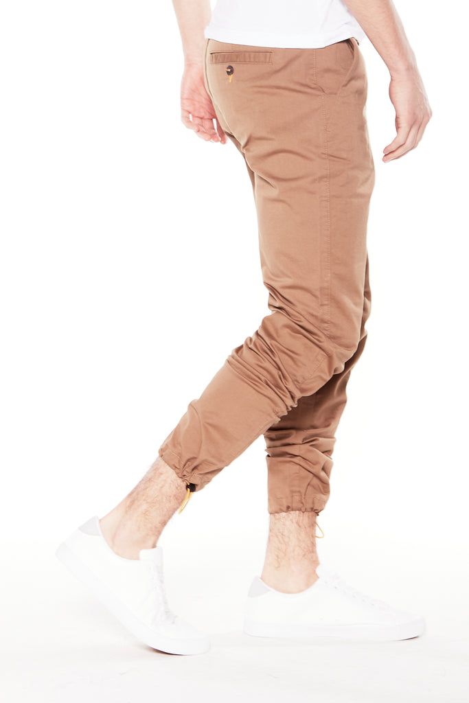 ELTON -  Slim Fit Chinos (Convertible Joggers) - Tobacco - DENIM SOCIETY™