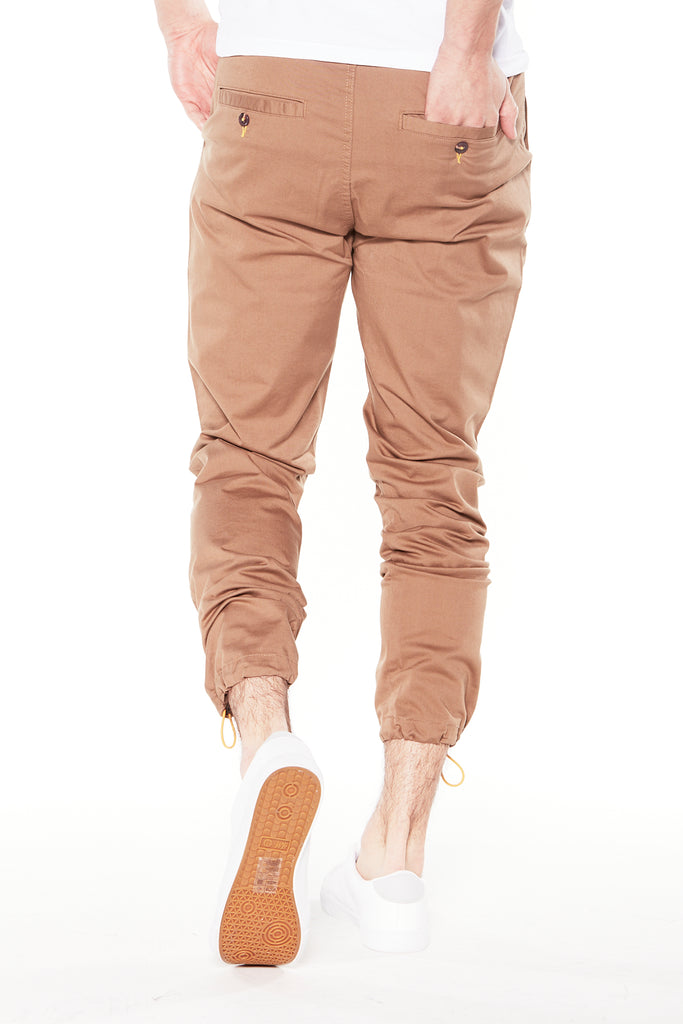 ELTON -  Slim Fit Chinos (Convertible Joggers) - Tobacco - DENIM SOCIETY™