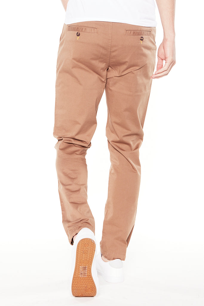 ELTON -  Slim Fit Chinos (Convertible Joggers) - Tobacco - DENIM SOCIETY™