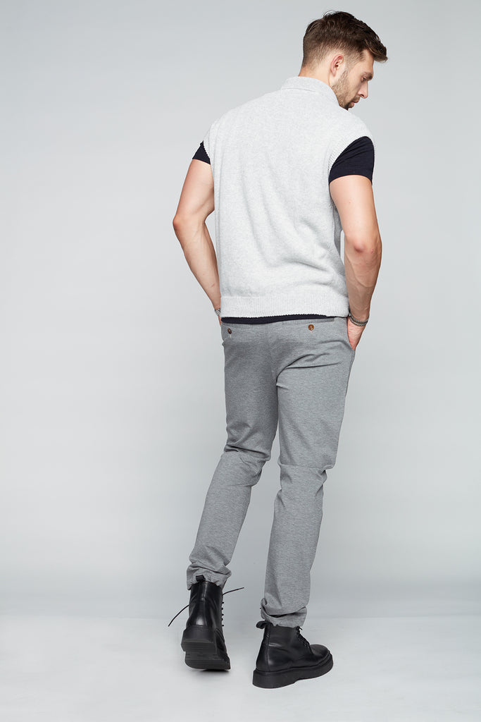 ELTON -  Slim Fit Convertible Knit Jogger - Med Grey - DENIM SOCIETY™