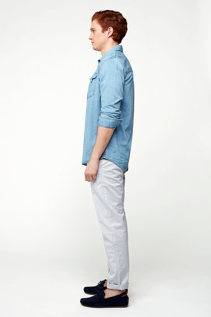 MARLEY - Slim Fit Chinos - Frost Blue - DENIM SOCIETY™