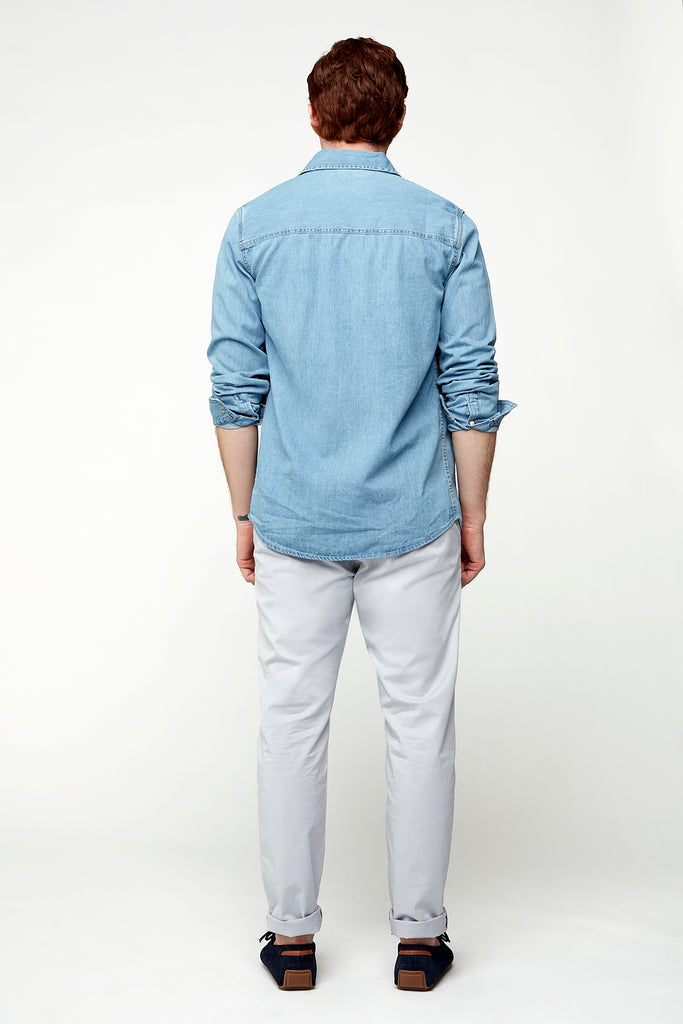 MARLEY - Slim Fit Chinos - Frost Blue - DENIM SOCIETY™