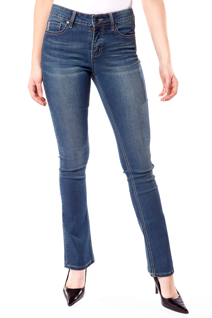 SOPHIE - 5-Pocket Bootcut Jeans - Tinted Dark Indigo Rinse - DENIM SOCIETY™