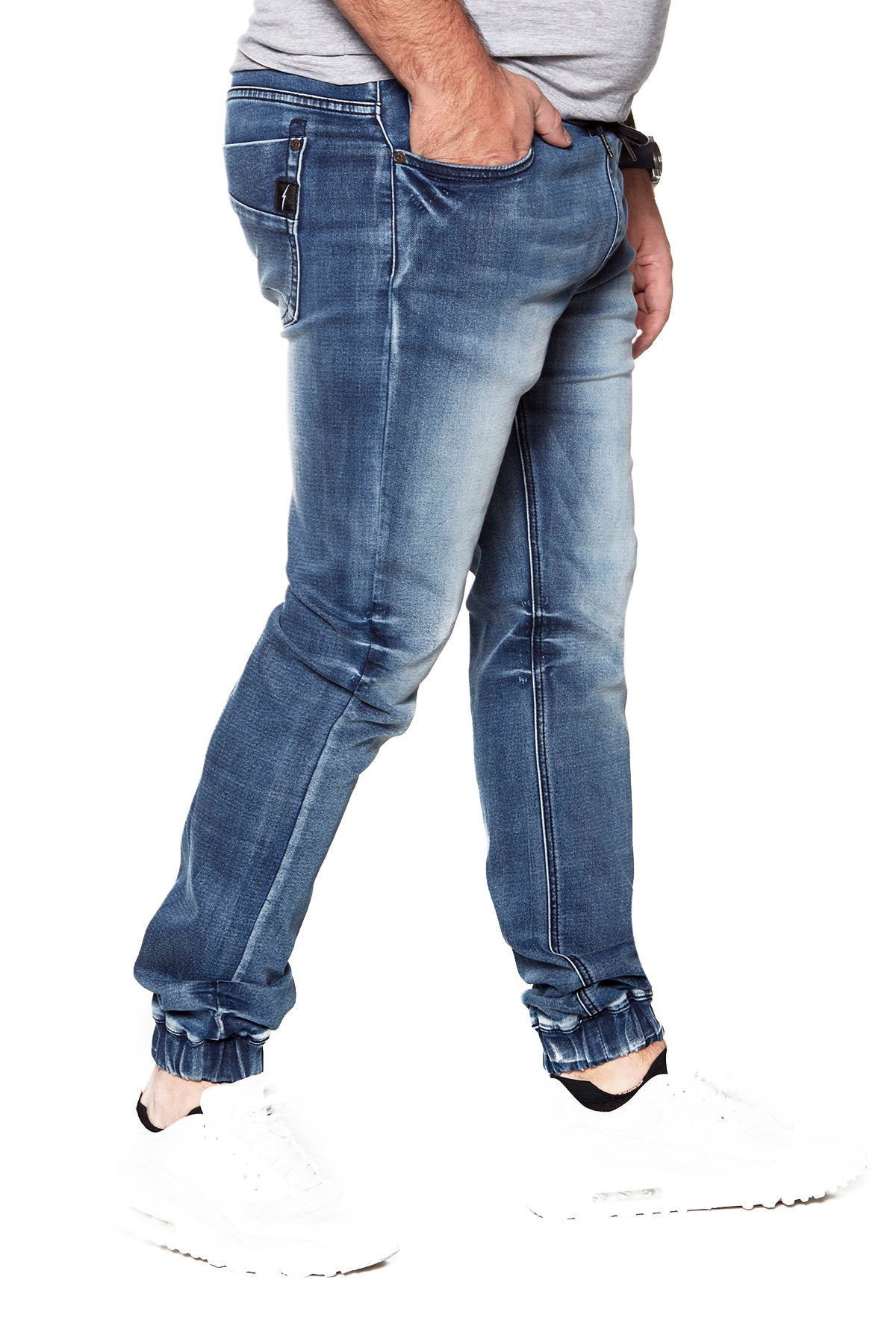 JAGGER - 5 Pocket Cozy Denim Classic Jogger - Vintage Medium Blue Wash DNM.WORKS™