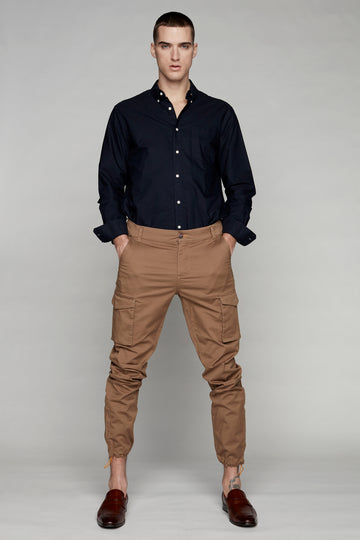 DEAN - Slim Fit Cargo Chinos (Convertible Joggers) - Tobacco s-l-a-c-k-e-r™