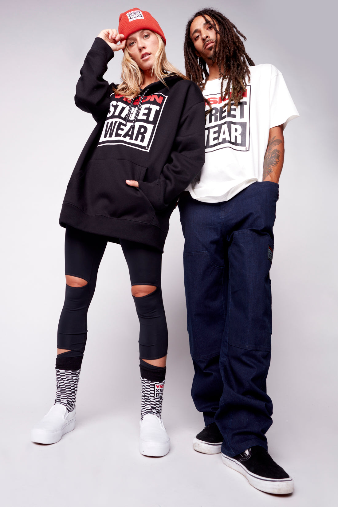 Iconic Logo T-Shirt - Ivory VISION STREET WEAR ™