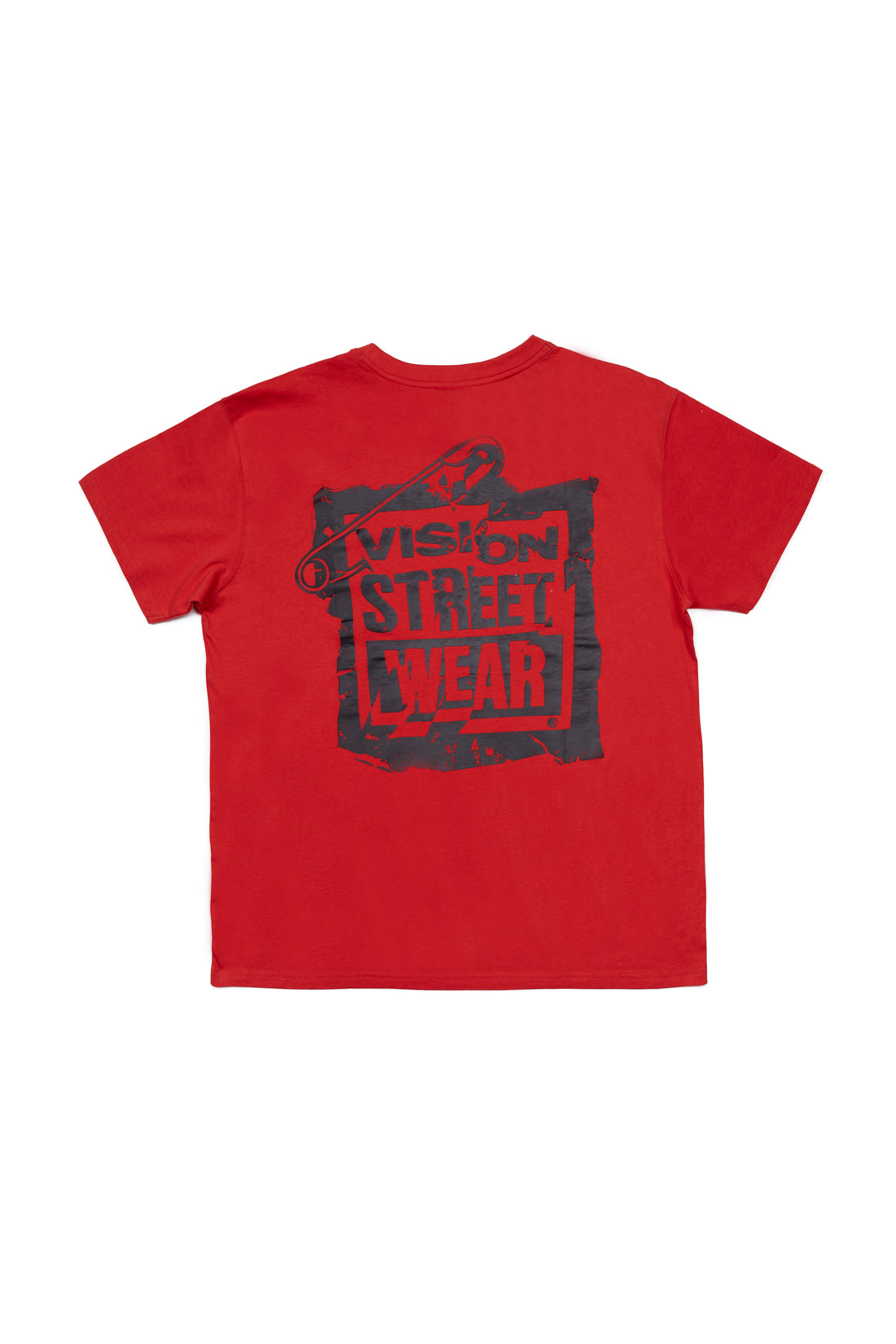 Safety Pin Logo T-Shirt - Red - DENIM SOCIETY™