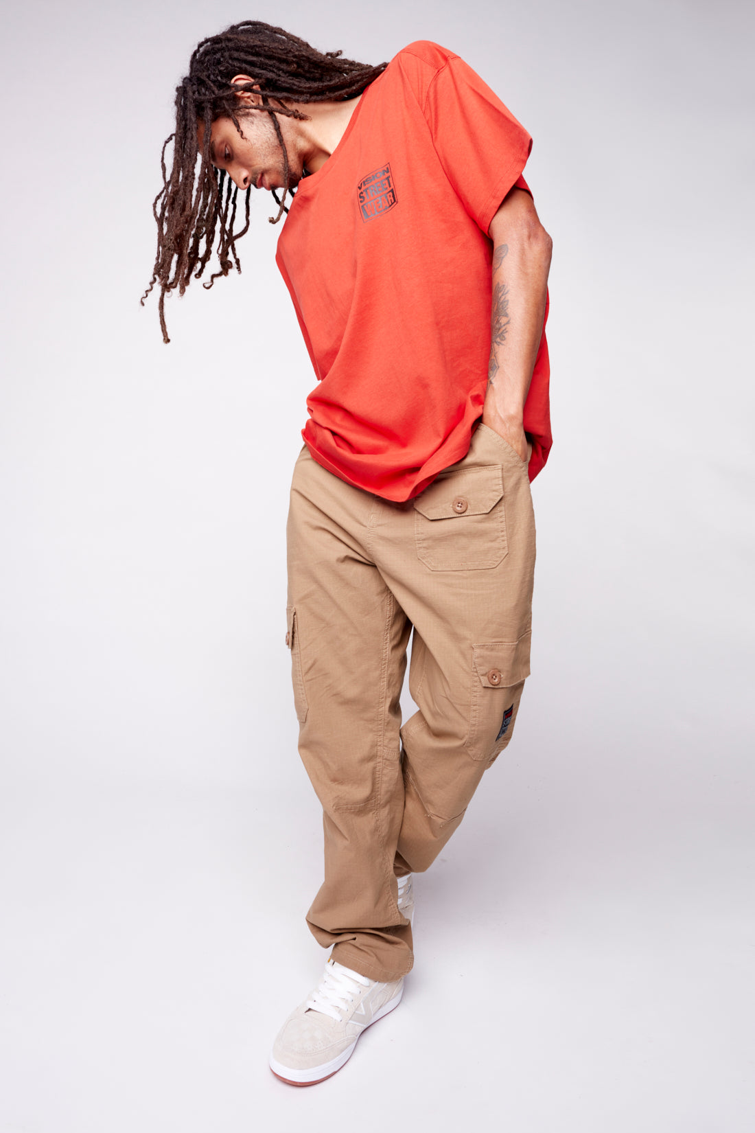 Safety Pin Logo T-Shirt - Red - DENIM SOCIETY™
