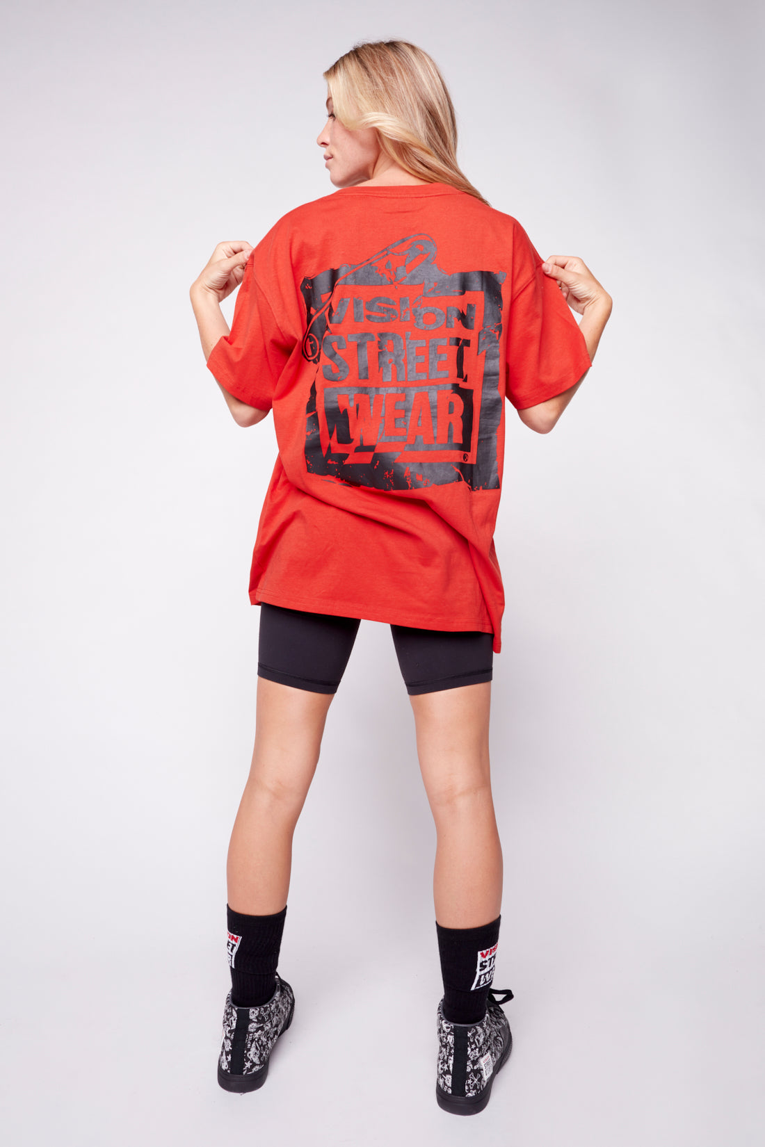 Safety Pin Logo T-Shirt - Red - DENIM SOCIETY™