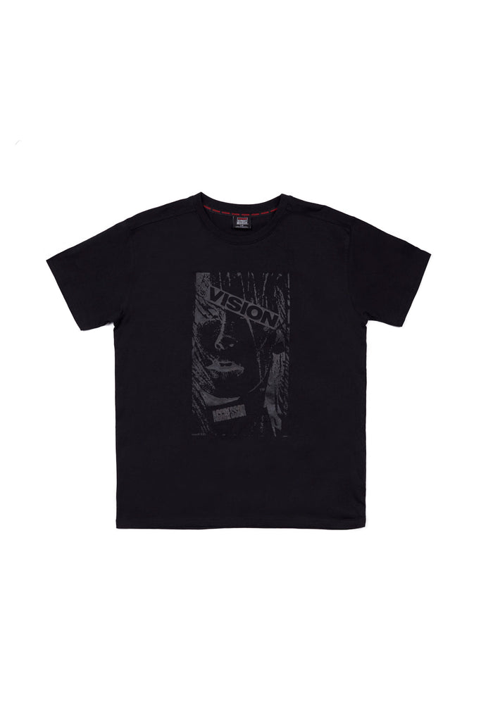 Face Print Logo T-Shirt - Black - DENIM SOCIETY™