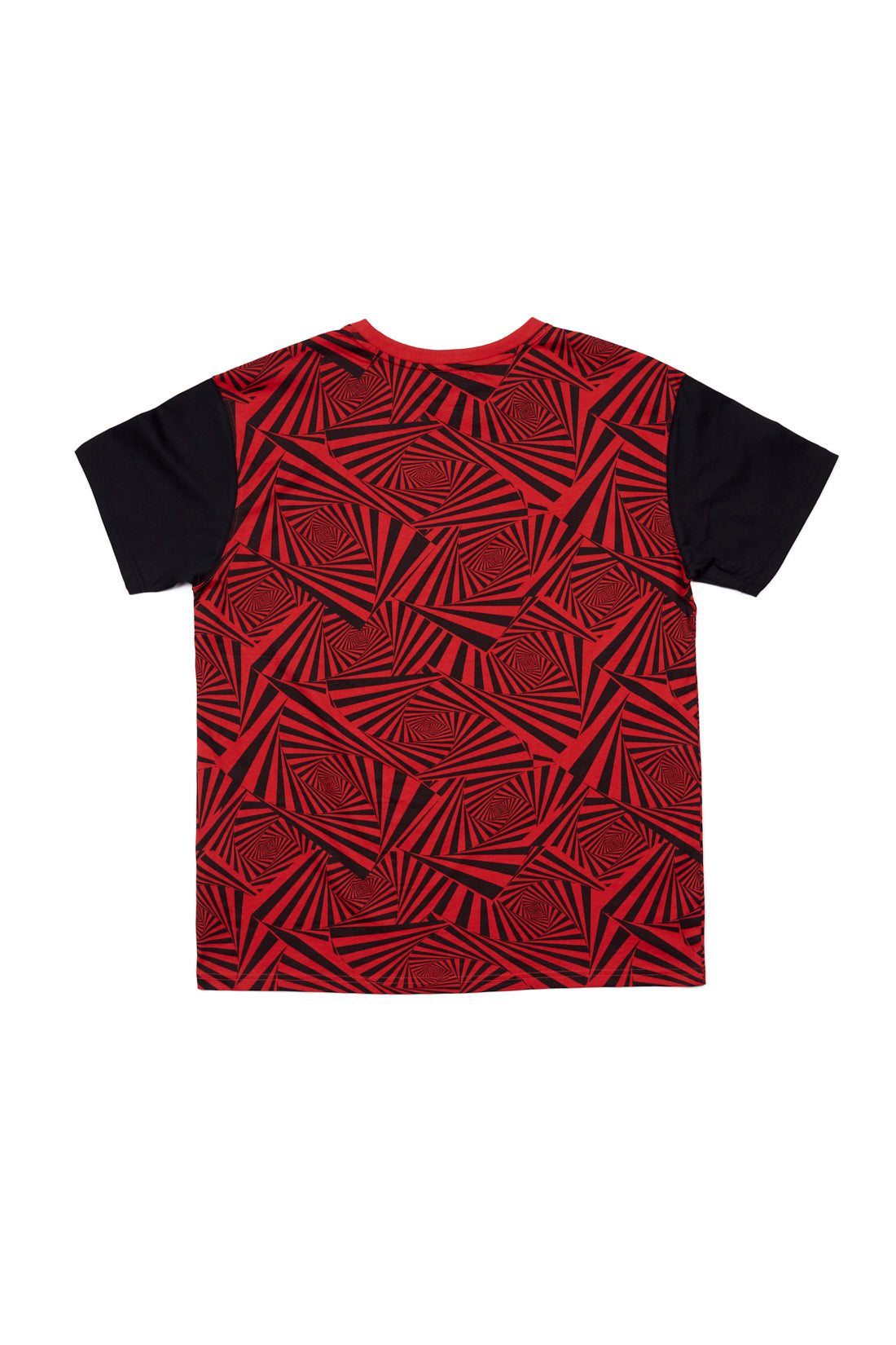 Spirals Aop Logo T-Shirt - Red/Black - DENIM SOCIETY™