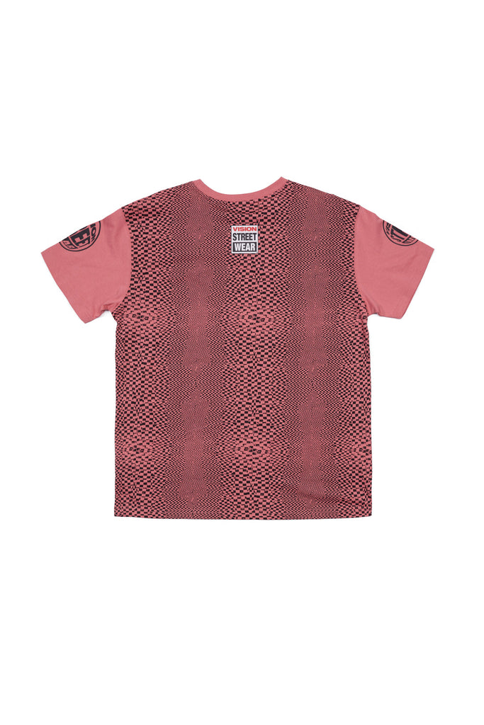 Broken Check T-Shirt - Dusty Rose - DENIM SOCIETY™