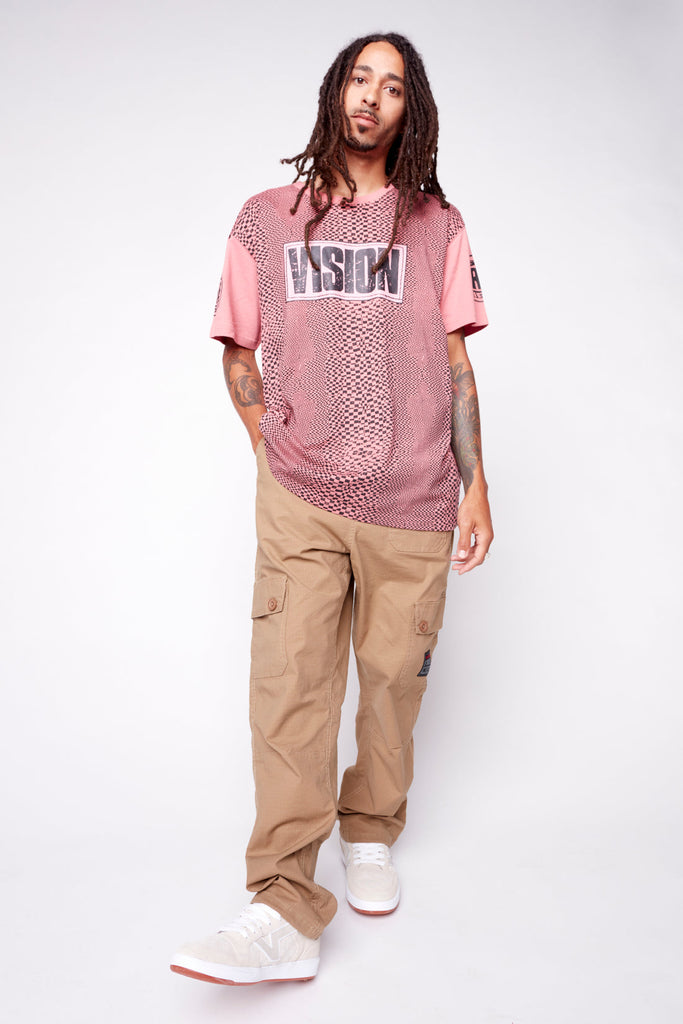 Broken Check T-Shirt - Dusty Rose - DENIM SOCIETY™