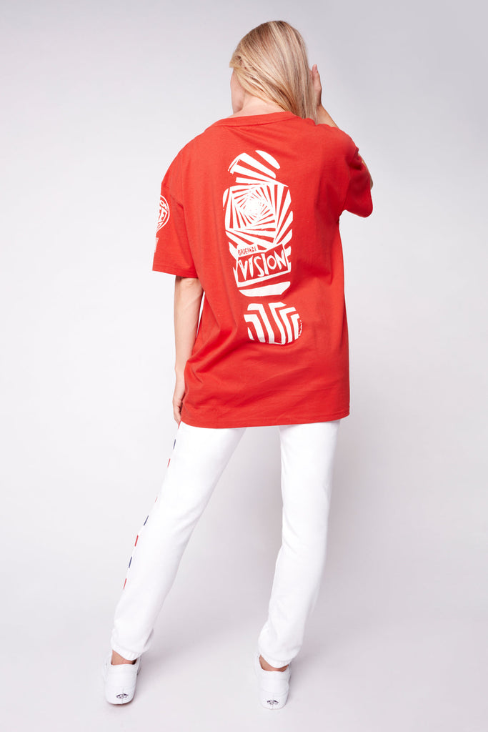 Team Logo T-Shirt - Red - DENIM SOCIETY™