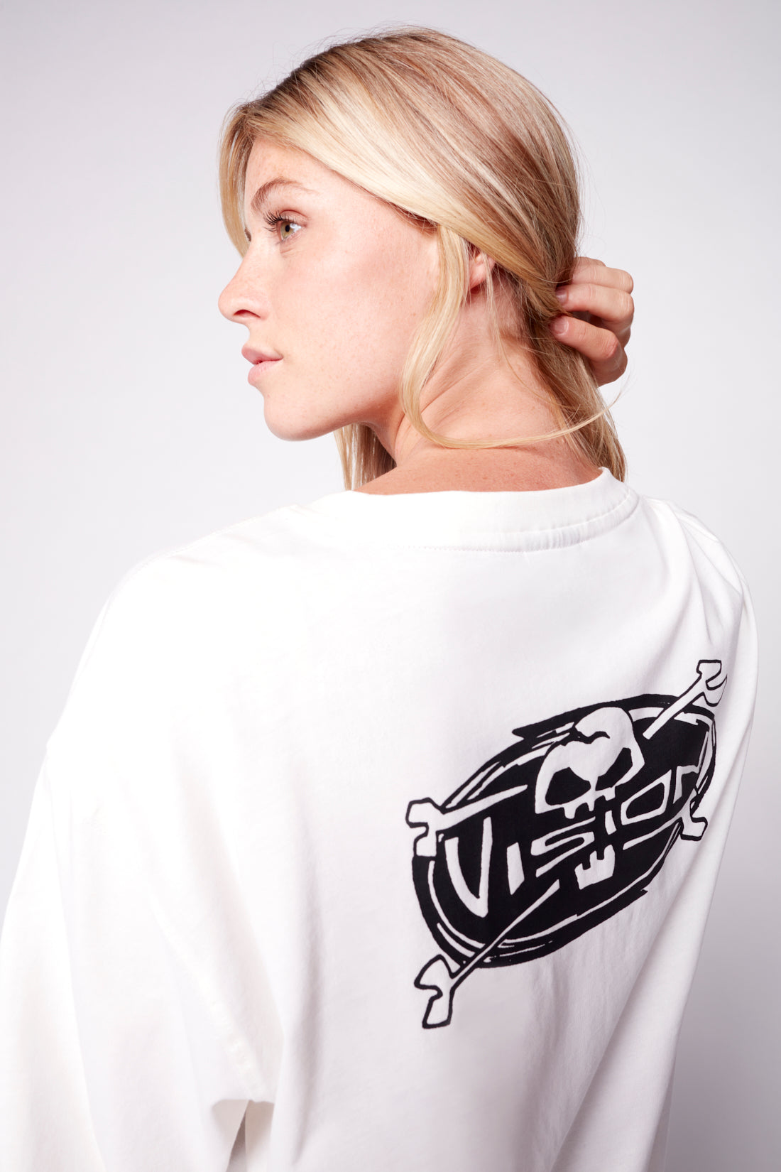 Skull Bone Print Tee - Bone - DENIM SOCIETY™