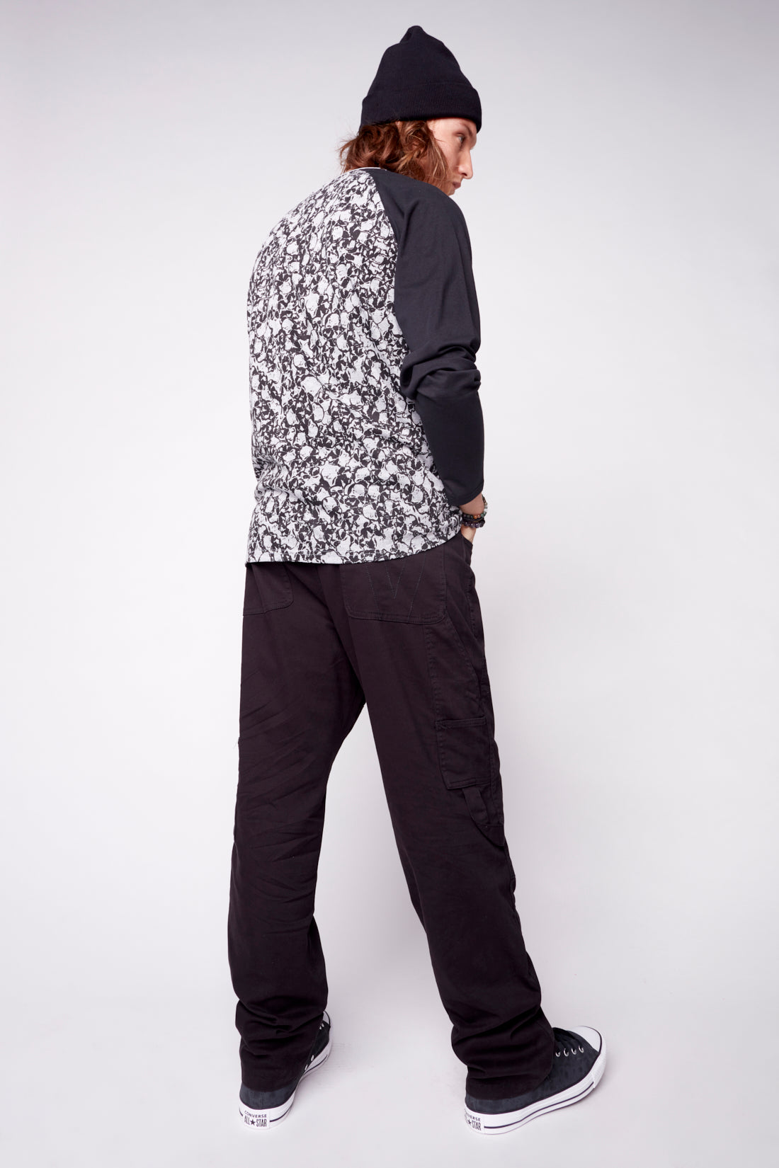 Aop Skull Tee - Black - DENIM SOCIETY™