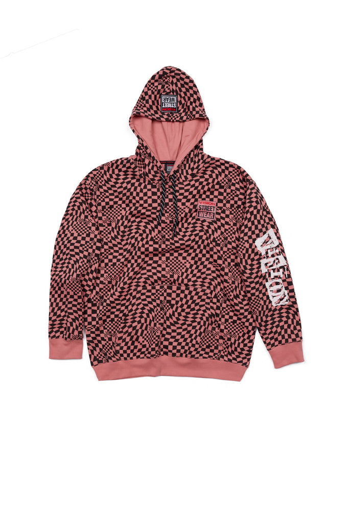 Broken Checks Hoodie - Dusty Rose - DENIM SOCIETY™