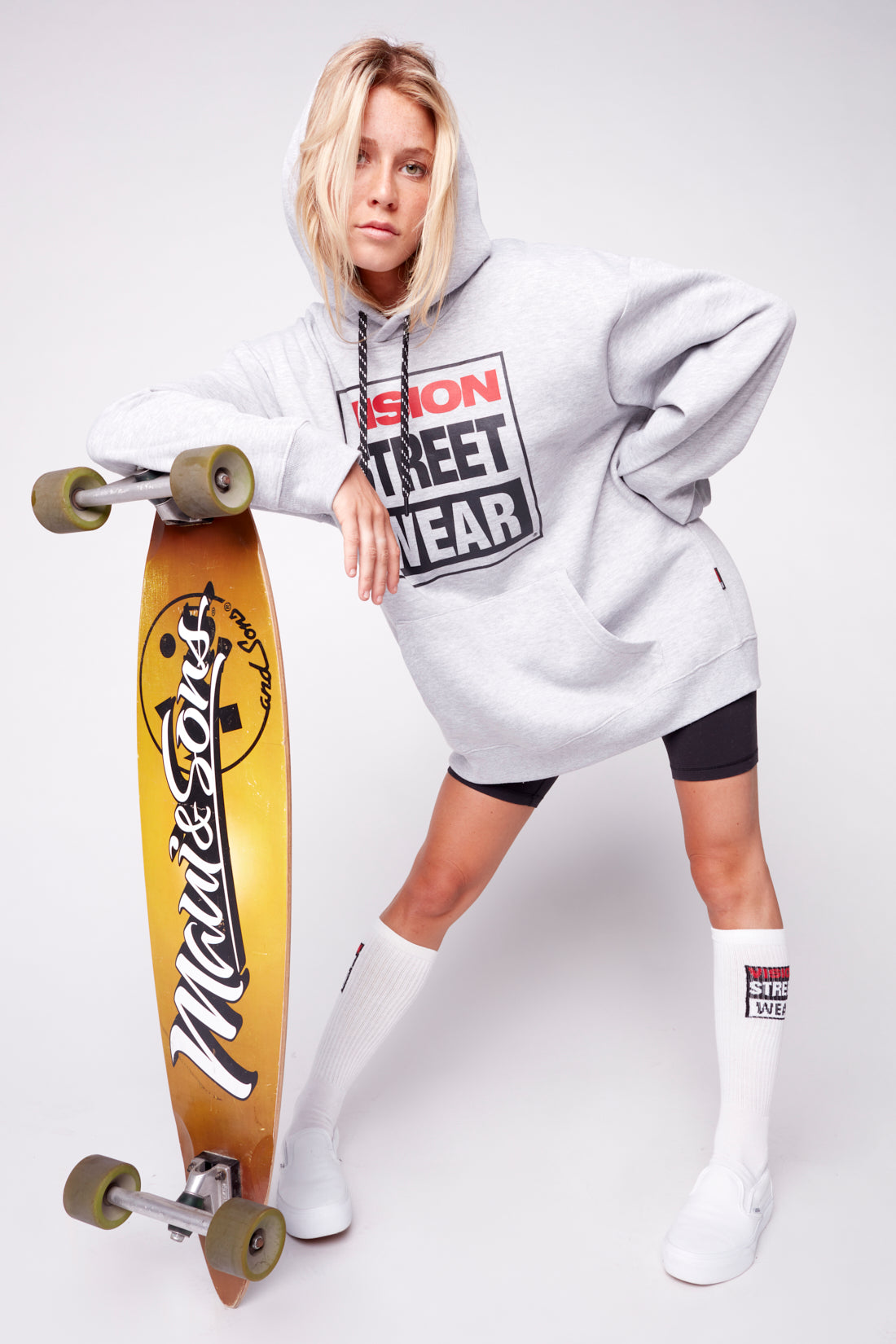 Iconic Logo Hoodie - Heather Grey - DENIM SOCIETY™
