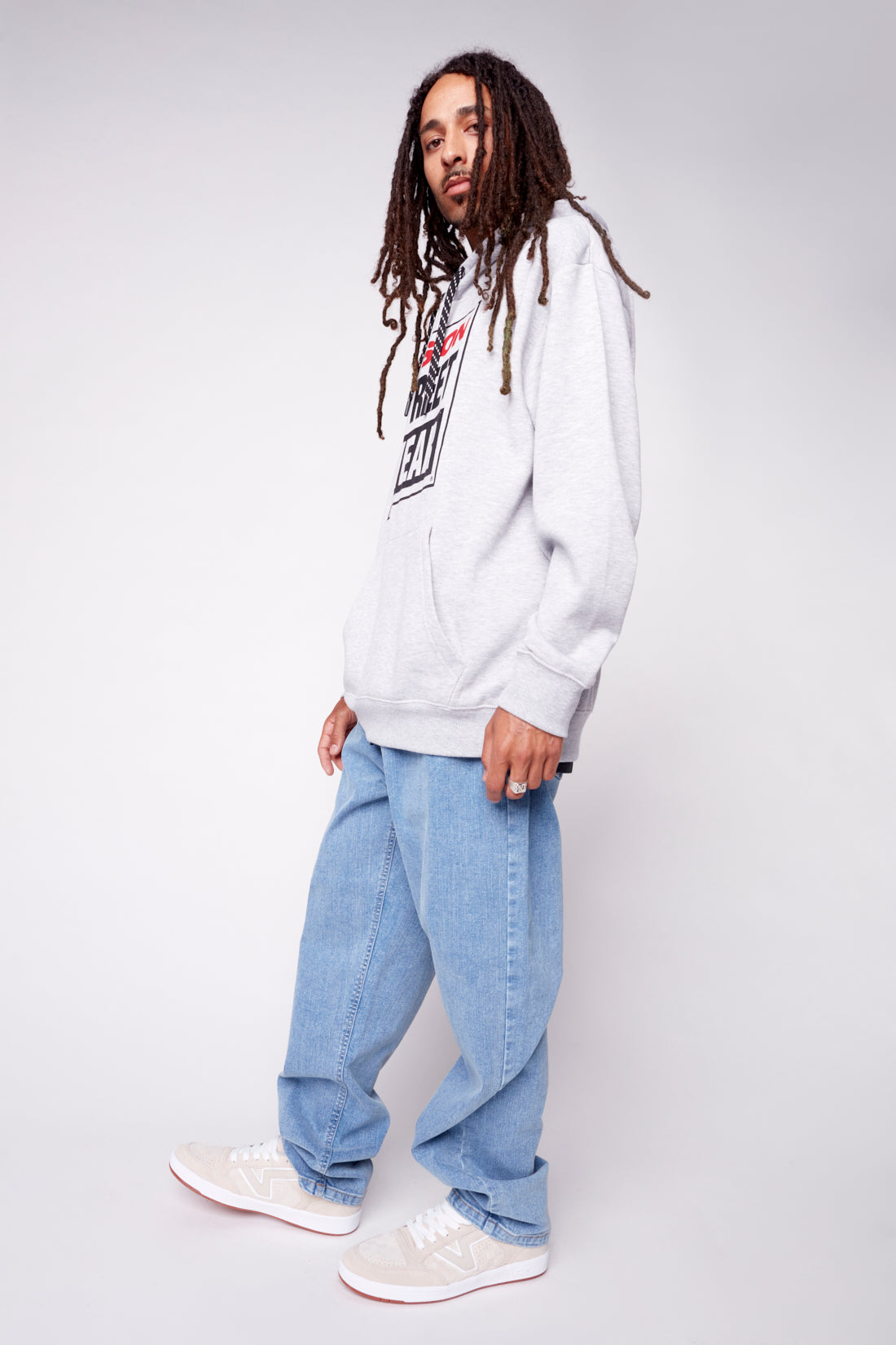 Iconic Logo Hoodie - Heather Grey - DENIM SOCIETY™