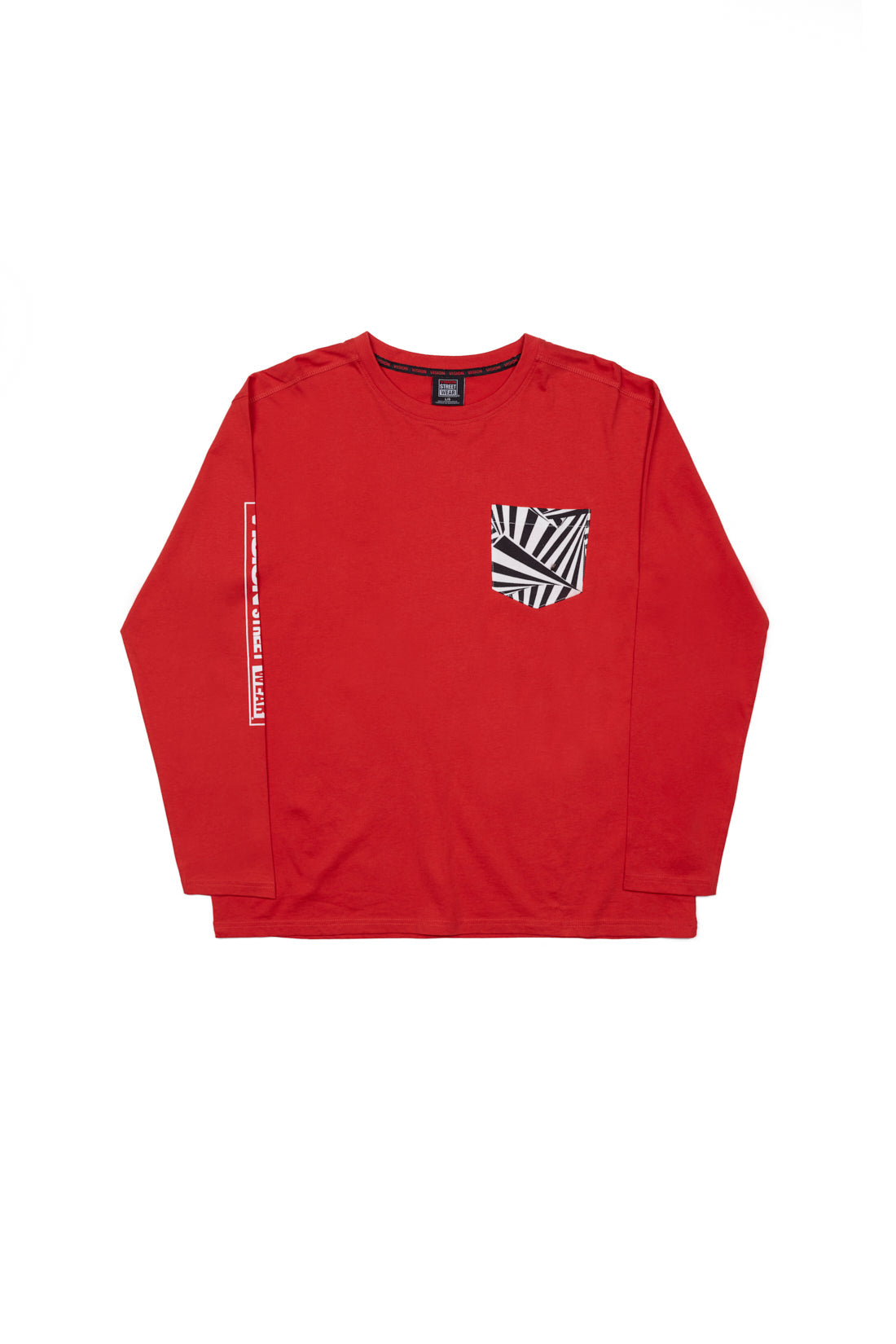 AOP Patch Pocket Tee Shirt - Red - DENIM SOCIETY™