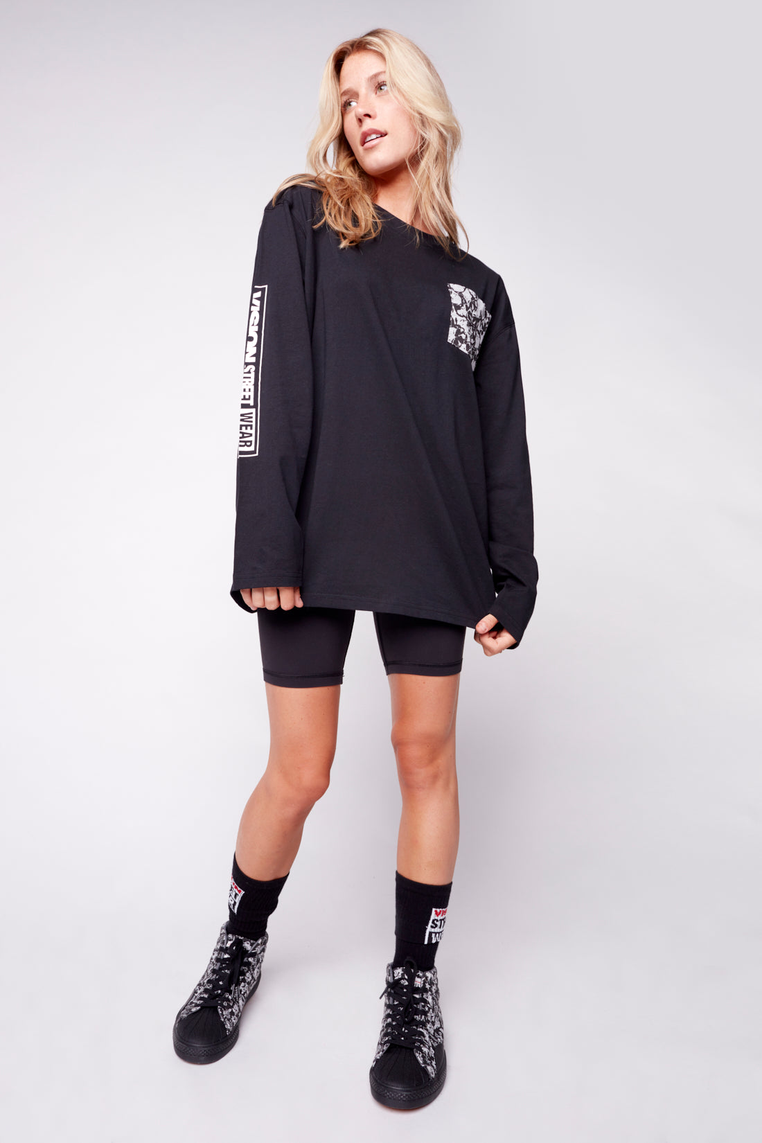 AOP Patch Pocket Tee Shirt - Black - DENIM SOCIETY™