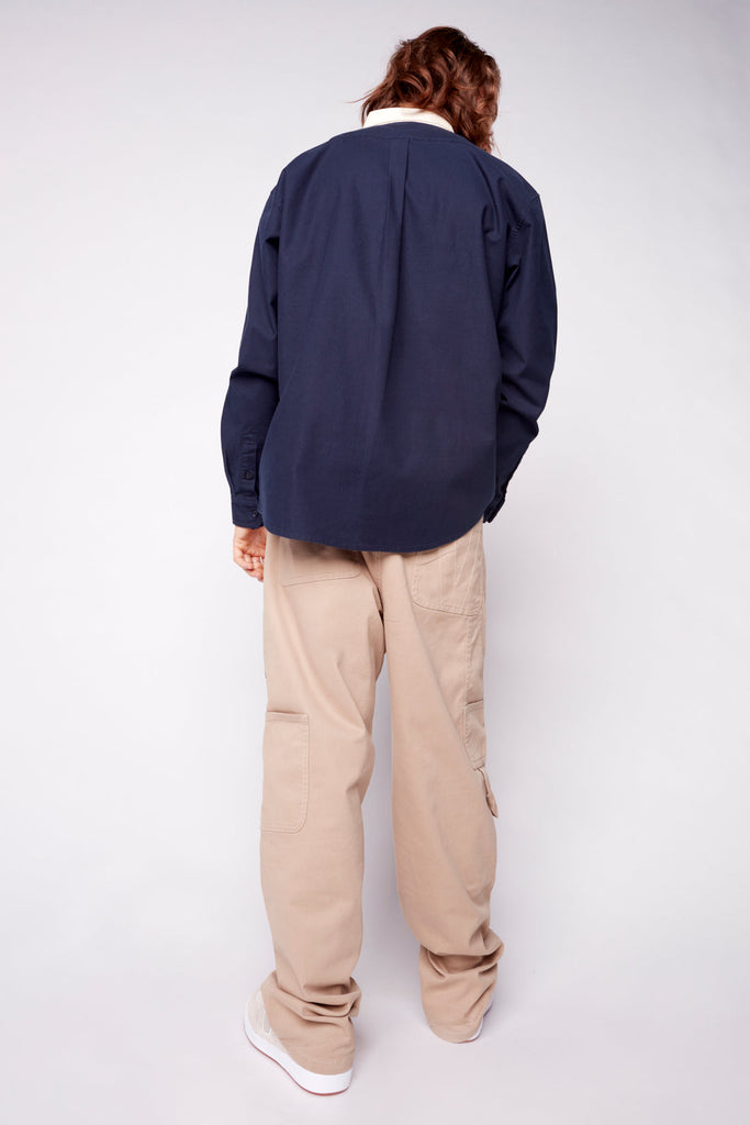 Relax Fit Shirt With Pocket - Navy - DENIM SOCIETY™
