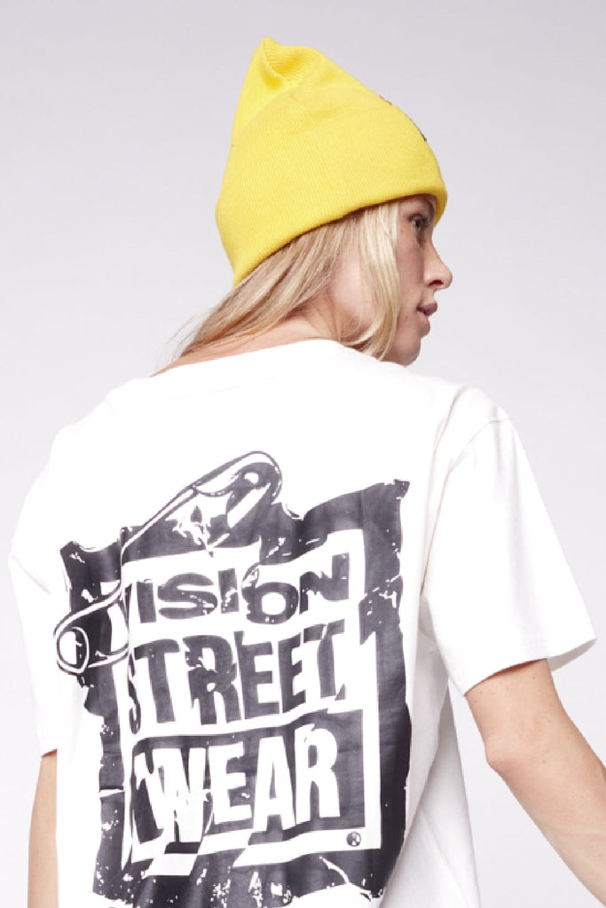 Cuffed Beanie With Large Logo Patch - Yellow - DENIM SOCIETY™