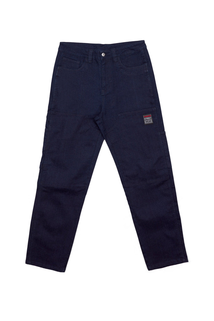 Carpenter Pant In Stretch Raw Denim - Indigo - DENIM SOCIETY™