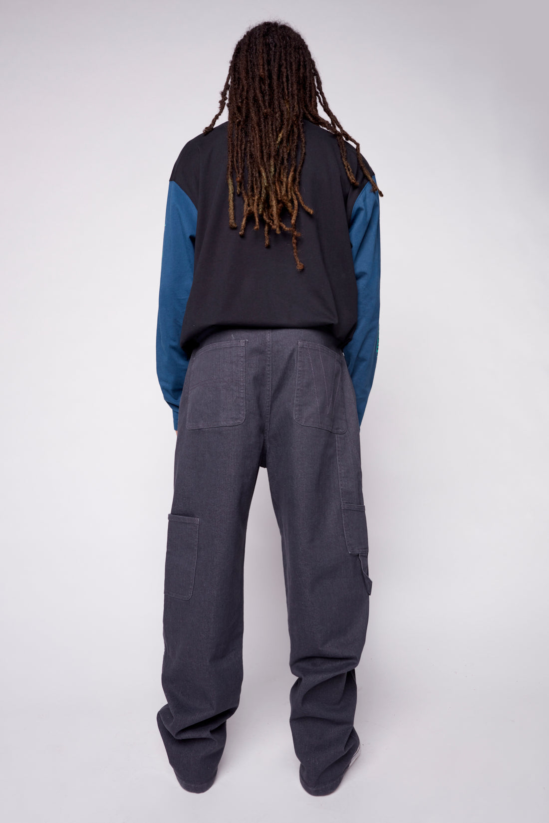Carpenter Pant In Stretch Raw Denim - Grey - DENIM SOCIETY™
